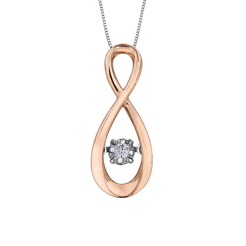 10KT ROSE GOLD PULSE INFINITY PENDANT. BRING LOVE TO LIFE.