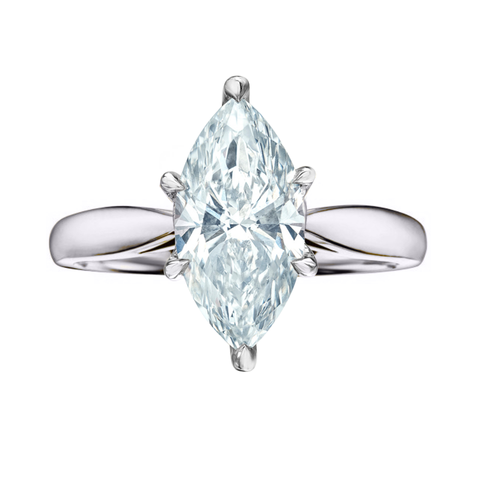 14kt White Gold 2.00ct Marquise Lab-Grown Diamond Engagement Ring