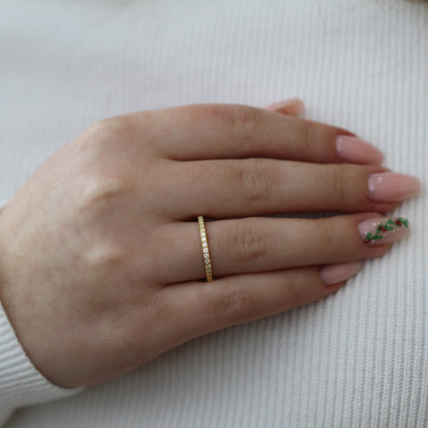 14kt Yellow Gold 0.25cttw Canadian Diamond Wedding Band