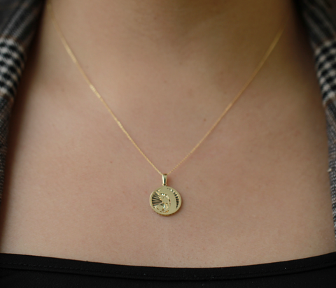 10kt Yellow Gold Mother and Child Pendant