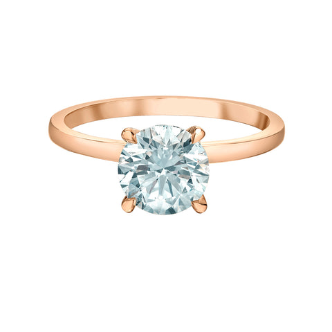 14kt Rose Gold 1.06cttw Round Canadian Diamond Solitaire Engagement Ring