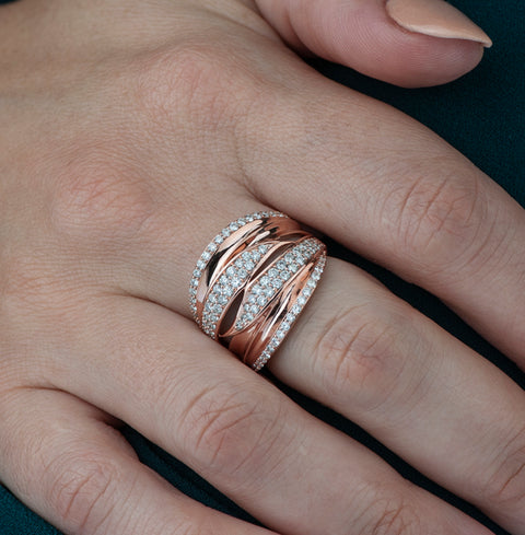 10kt Rose Gold 1.00cttw Diamond Ring
