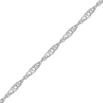 10kt White Gold Singapore40 Chain in 24"