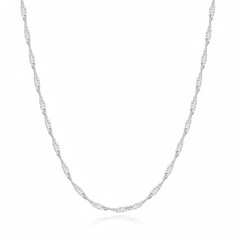 Sterling Silver Singapore30 Chain in 16-inch