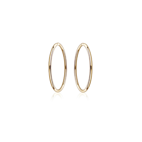 10kt Yellow Gold 12mm Seamless Sleeper Earrings