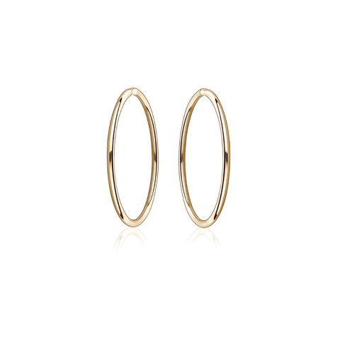 10kt Yellow Gold 15mm Super Flex Sleeper Earrings