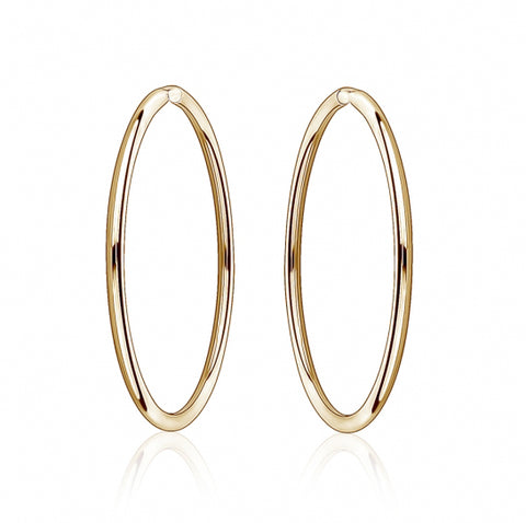 10kt Yellow Gold 21mm Super Flex Sleeper Earrings