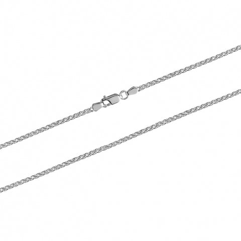 Sterling Silver RH Round 1.5mm Wheat Chain in 16-inches