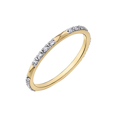 10kt Yellow Gold 0.10cttw Diamond Stackable Band