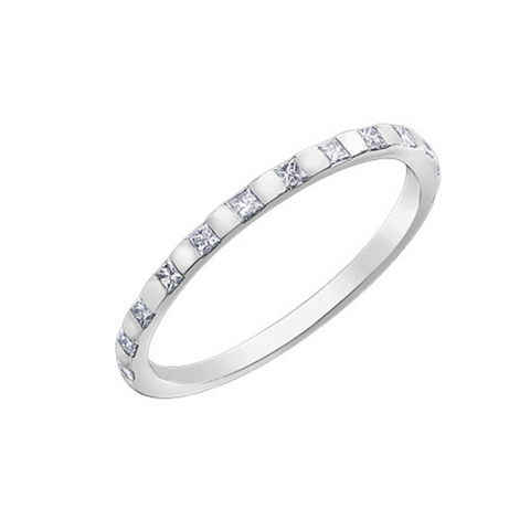10kt White Gold 0.21cttw Diamond Stackable Ring