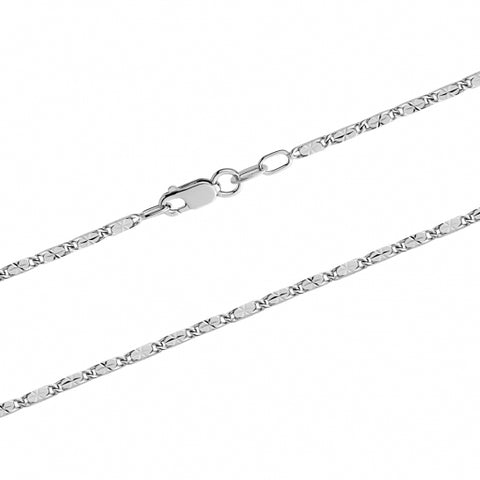 10kt White Gold Star01 Chain Anklet 10-inch