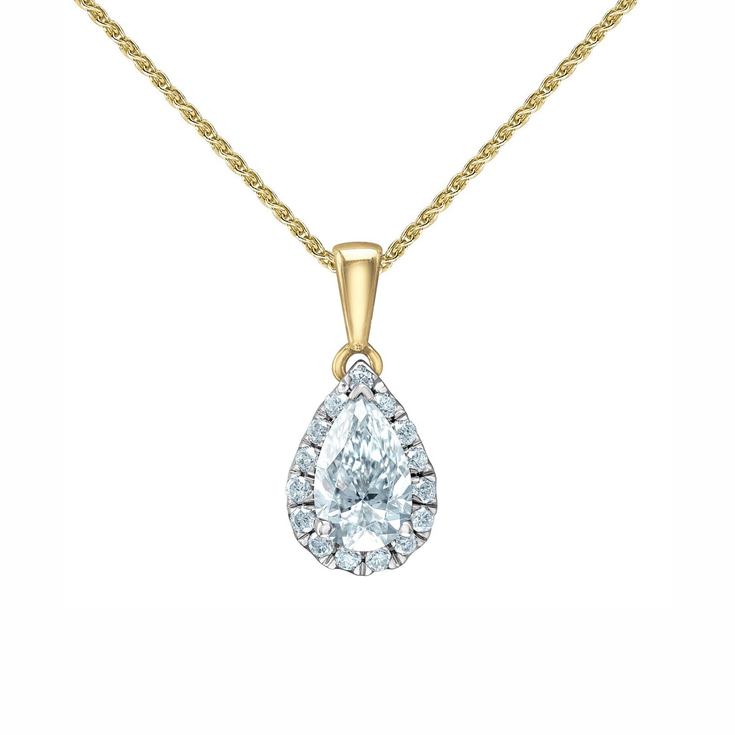 Pear drop sale diamond necklace