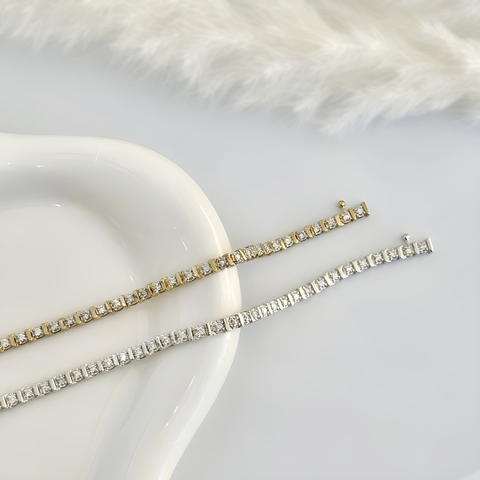 10kt Yellow Gold 0.50cttw Natural Diamonds Tennis Bracelet