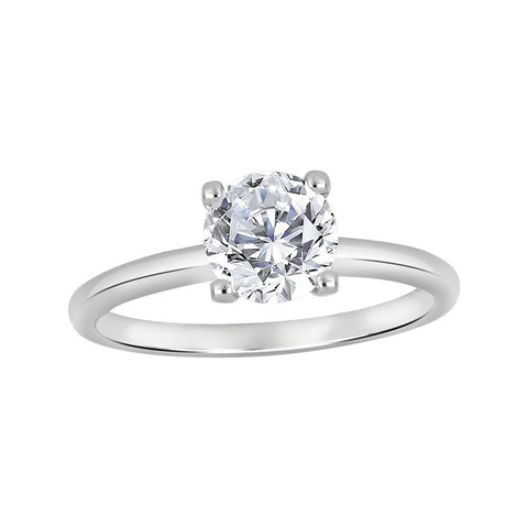 14kt White Gold 1.02ct Lab-Grown Round Diamond Engagement Ring