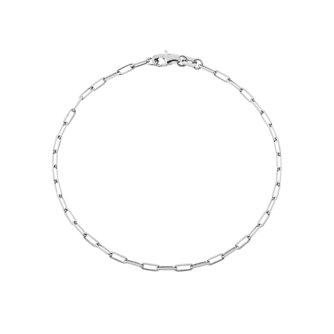 14kt White Gold Paperclip 55 Chain in 18-inch