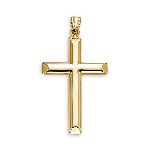 10kt Yellow Gold Hollow Medium Size Cross