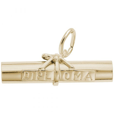 10kt Yellow Gold Diploma Scroll Charm 
