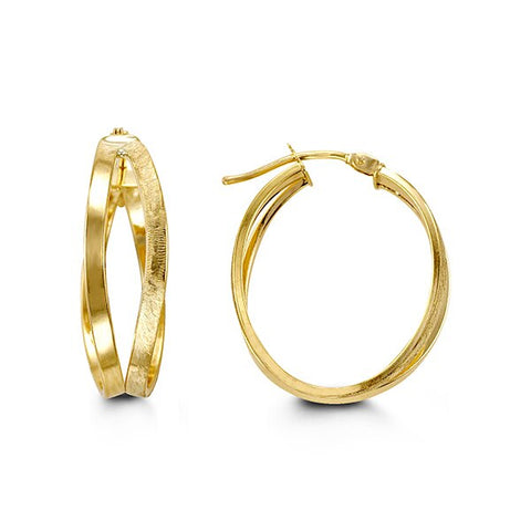 10kt Yellow Gold Twisted Hoop Earrings