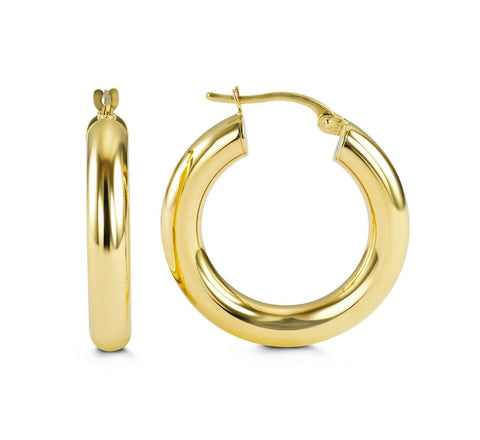 10kt Yellow Gold Medium Hoop Earrings