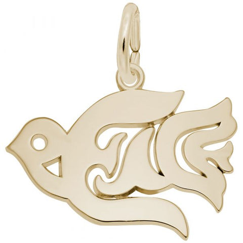 0kt Yellow Gold Peace Dove Charm