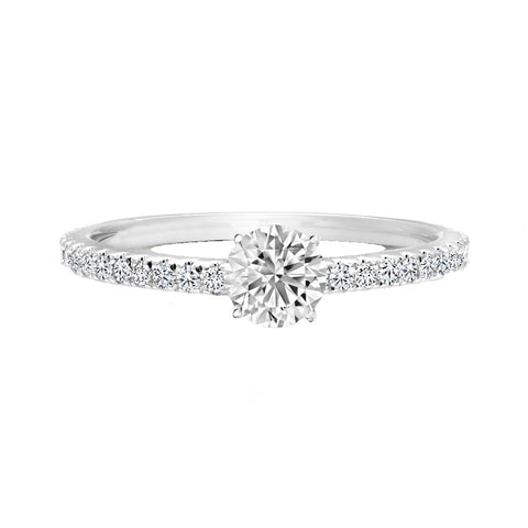 14kt White Gold 0.77cttw Certified Engagement Ring