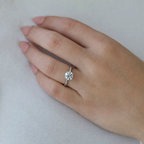 14kt White Gold 1.50ct Lab-Grown Round Diamond Engagement Ring