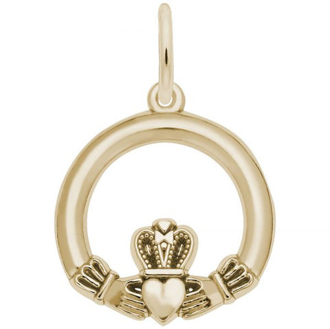 10kt Yellow Gold Claddagh Charm