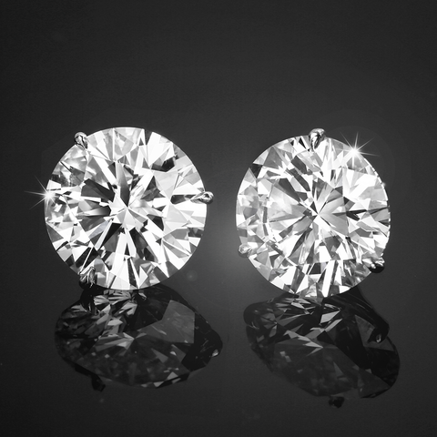 18kt White Gold 6.02cttw Diamond Stud Earrings
