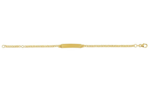 10kt Yellow Gold Childrens ID Curb Chain Bracelet