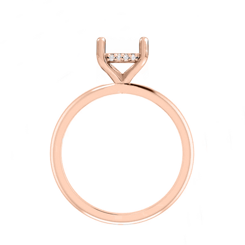 14kt Rose Gold Oval Hidden Halo Semi Mount – Independent Jewellers