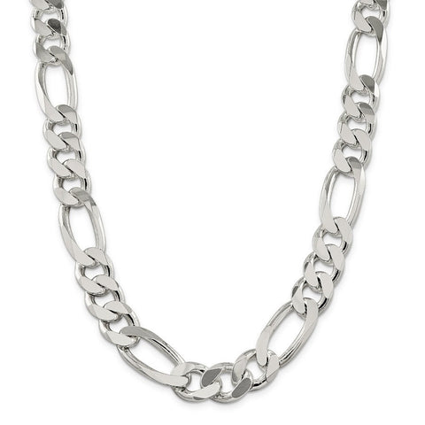 Sterling Silver ALT120 Figaro Chain in 24"