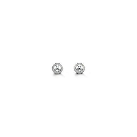 14kt White Gold 3mm Ball Stud Earrings