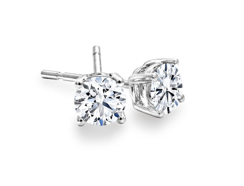 Four-Prong 1.05cttw Canadian Diamond Stud Earrings