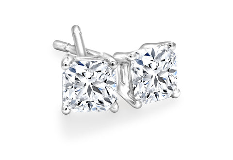 Princess Cut 0.51cttw Canadian Diamond Stud Earrings
