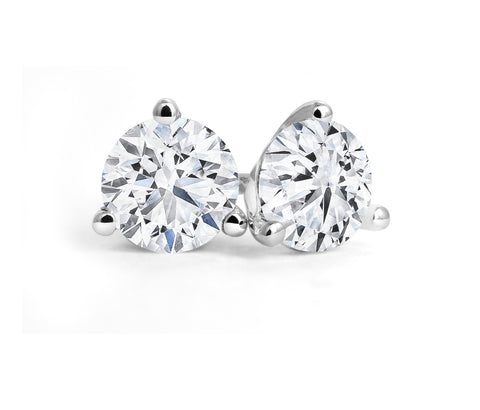 Three-Prong 0.70cttw Canadian Diamond Stud Earrings