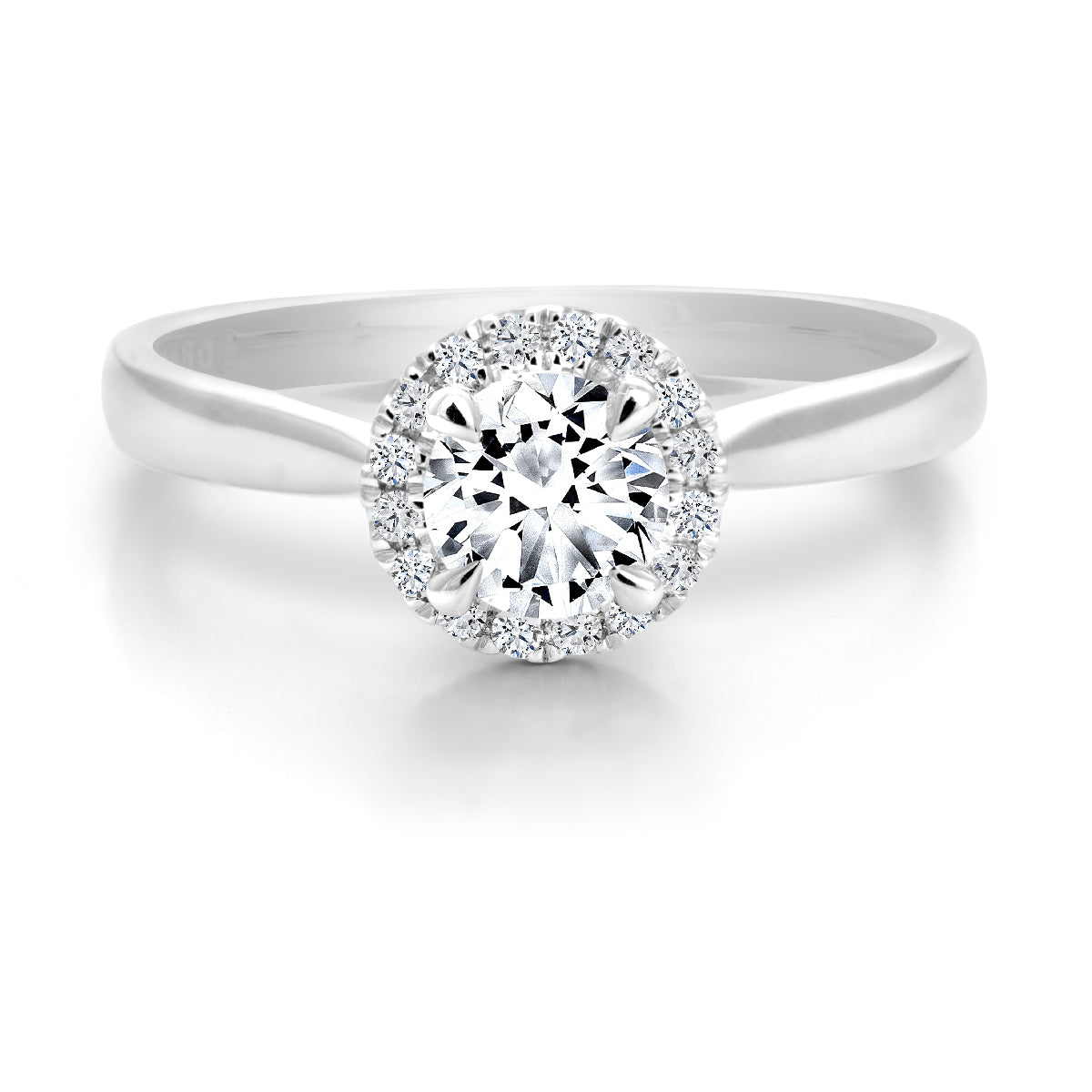 Plain white clearance gold engagement rings