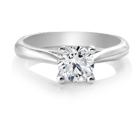 14kt White Gold 0.70ct Round Certified Canadian Diamond Solitaire