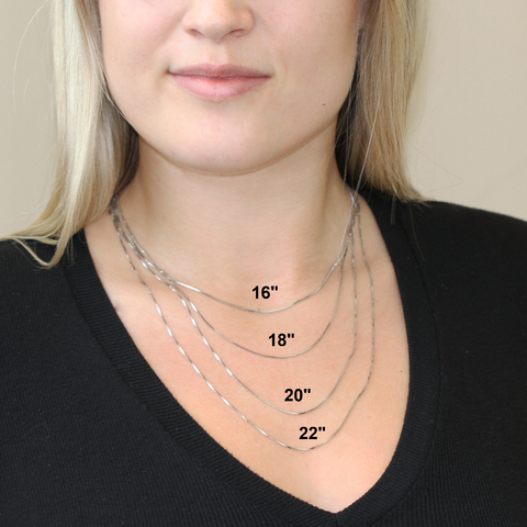 10kt White Gold Box68 Chain in 22-inch