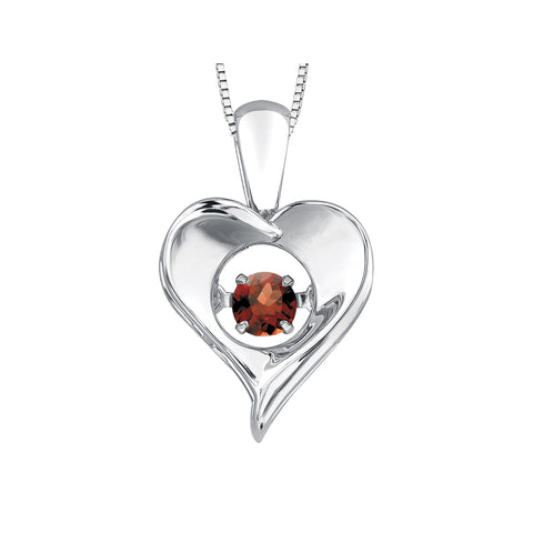 Sterling Silver Garnet Heart Pendant Edmonton Largest Jewellery Store