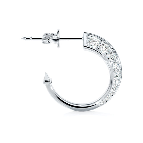 14kt White Gold De Beers Forevermark 0.79cttw Avaanti Pavé Hoops