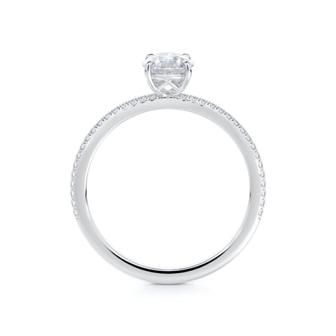 Platinum 1.13cttw Oval Engagement Ring