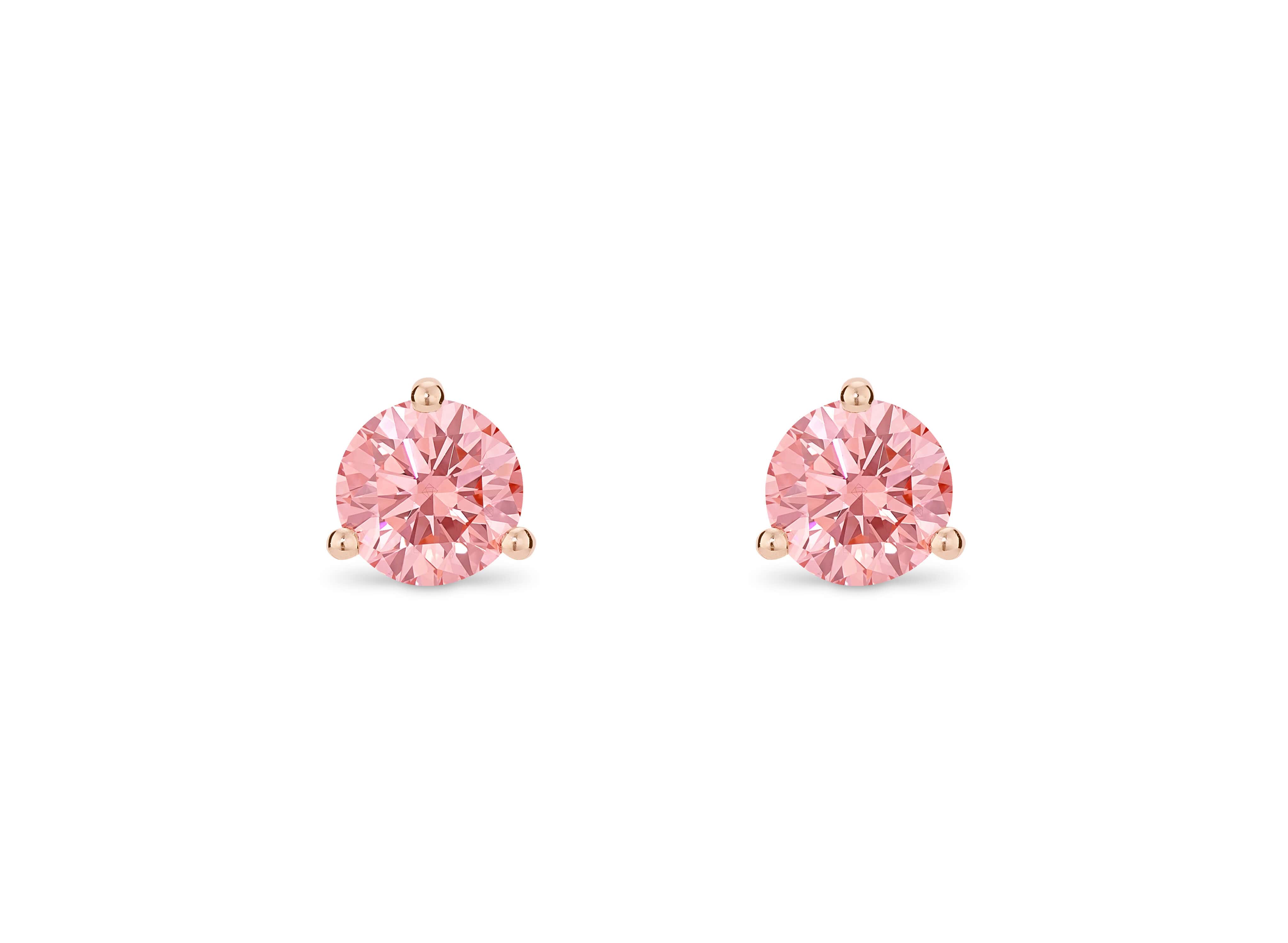 Pink deals diamond studs