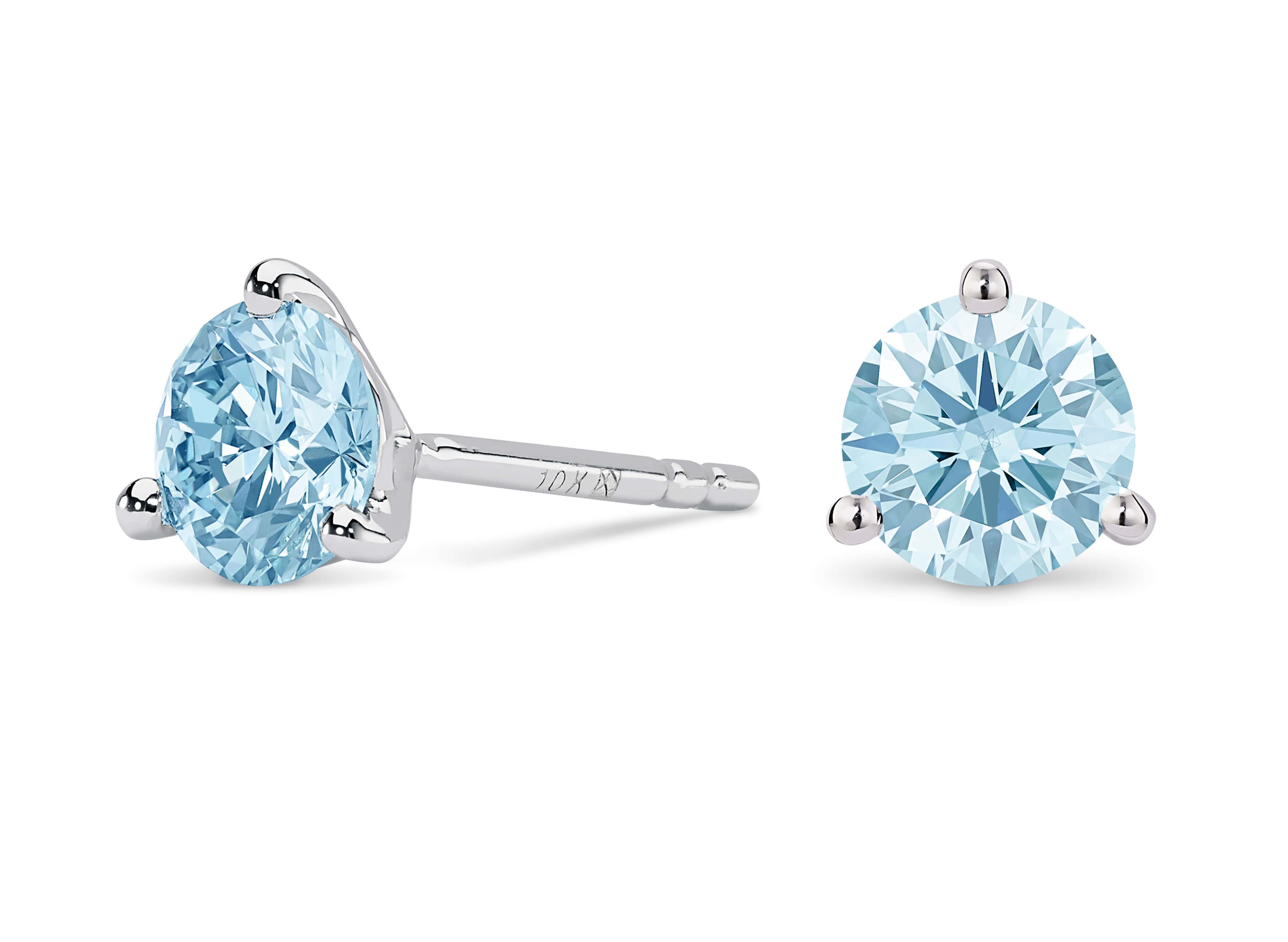 Light blue deals diamond earrings