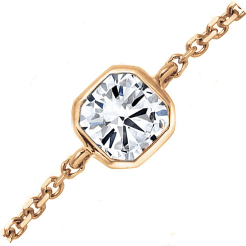18kt Rose Gold 0.22ct Forevermark Diamond Chain Bracelet