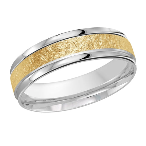 10kt White and Yellow Gold Men's Wedding Band