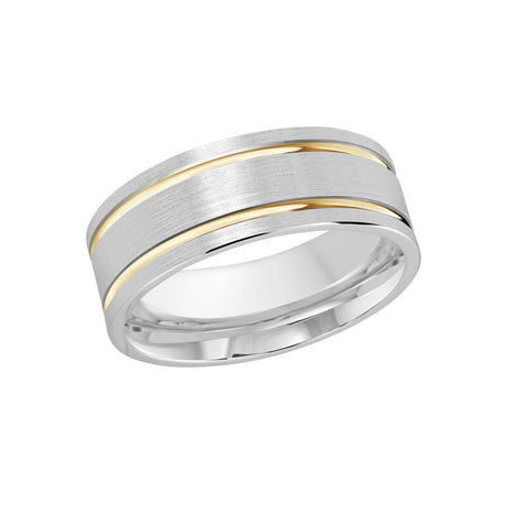 10kt White and Yellow Gold Wedding Band