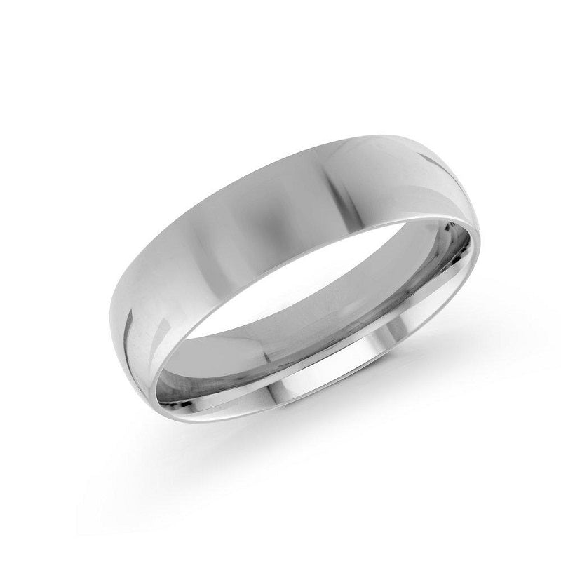 Simple white gold wedding band shop