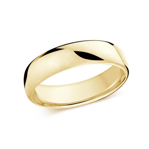 10kt Yellow Gold 6.5mm Eurodome Wedding Band