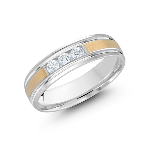 6mm Gold Diamond Wedding Ring