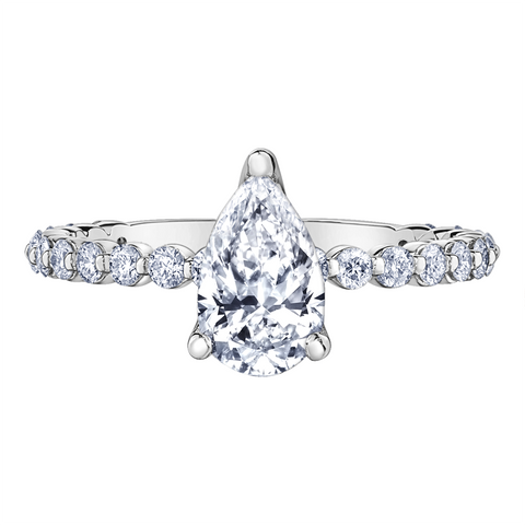 18kt White Gold 1.50cttw Princess Cut Canadian Diamond Engagement Ring